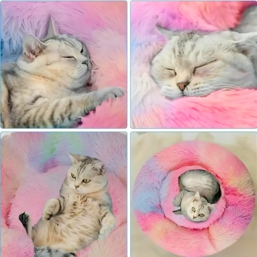 Anti Anxiety Round Donut Pet Bed (7)