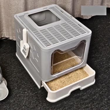 Foldable Enclosed Cat Litter Box (13)