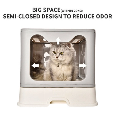 Foldable Enclosed Cat Litter Box (3)