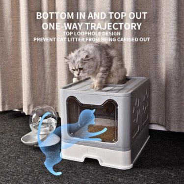Foldable Enclosed Cat Litter Box (8)
