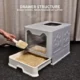 Foldable Enclosed Cat Litter Box (9)
