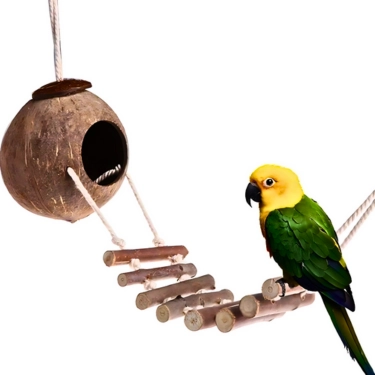 Hanging Coconut Bird’s Nest Toy (4)