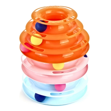 Interactive Puzzle Plastic Tower Cat Toy (4)