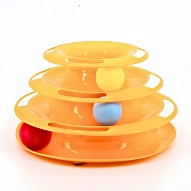 Interactive Puzzle Plastic Tower Cat Toy (9)