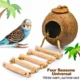 Natural Coconut Bird Toy for Small Birds (5)