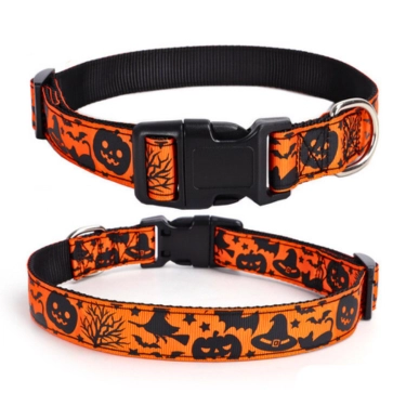 Pumpkin Hat Dog Collar Tribal Pattern Adjustable Puppy