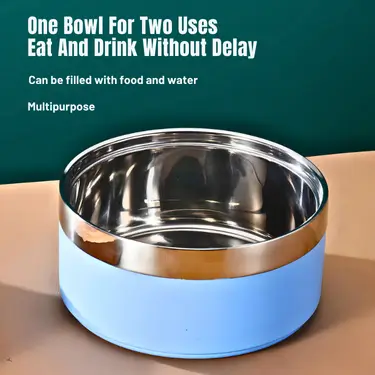 Stainless Steel, Non-Slip Double-Layer Pet Bowl (5)