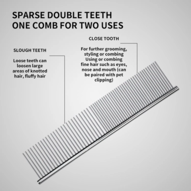 Stainless Steel Pet Hair Grooming Comb (5)